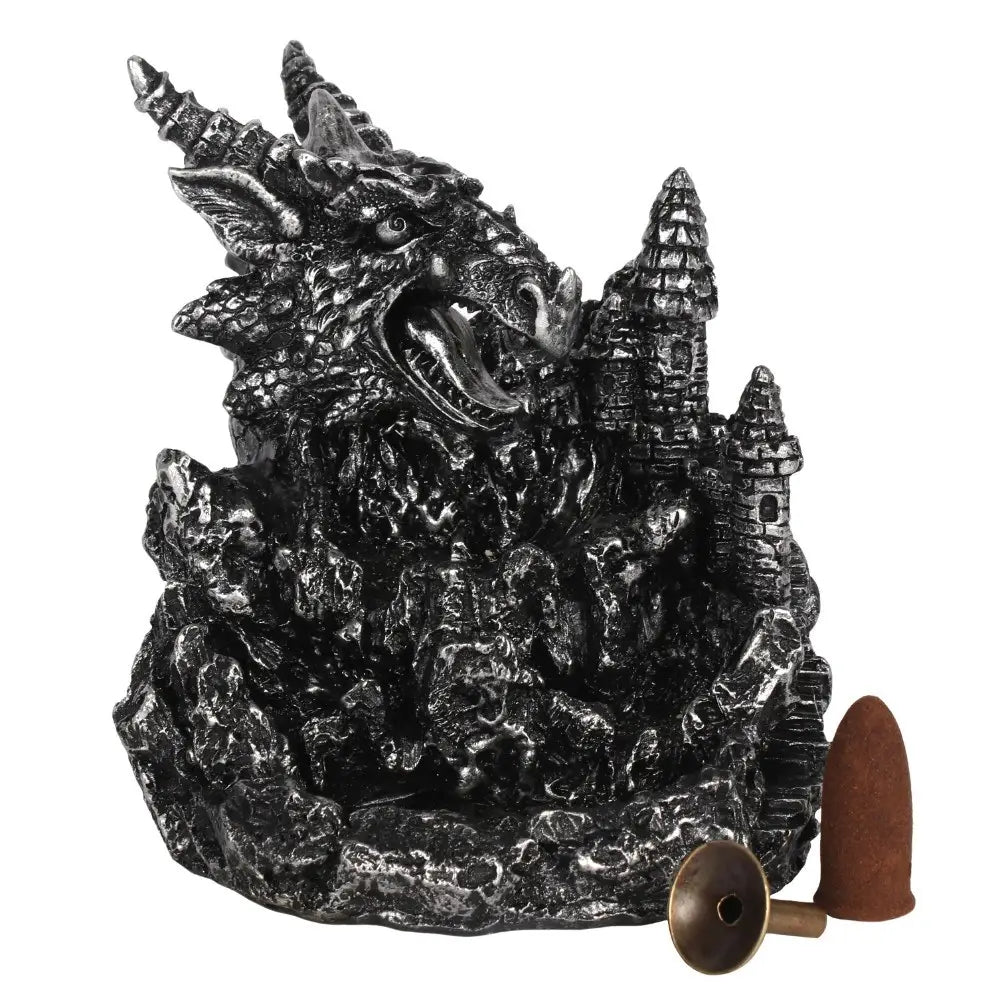 Silver Dragon Backflow Incense brander met verlichting