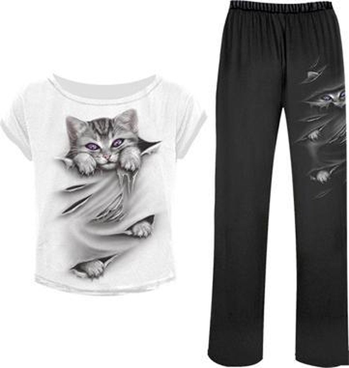 Bright Eyes - Gothic Pyjama Set ( 4pc)