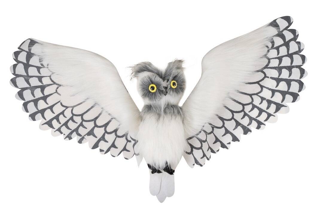 Witte Gevederde Uil (100cm)
