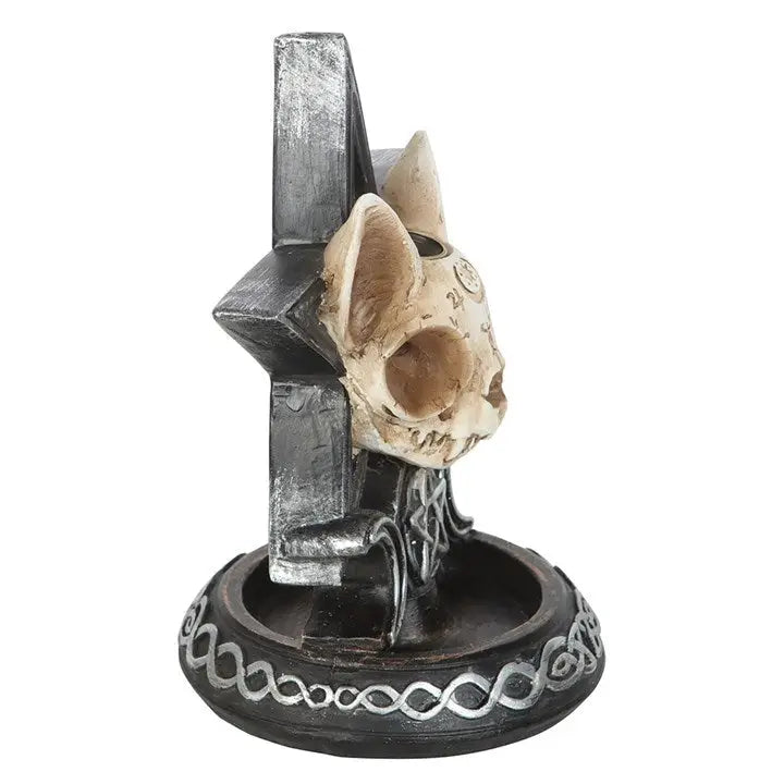 Gothic Cat Skull Wierookhouder