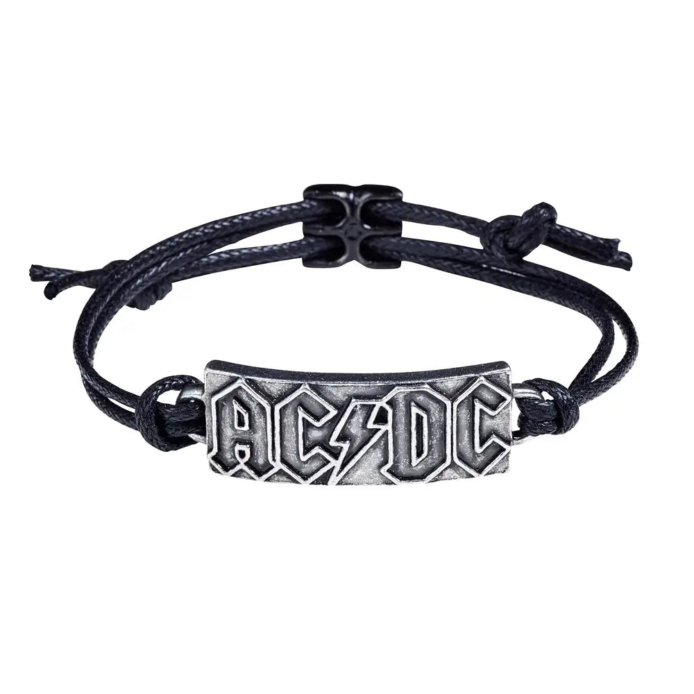 AC/DC - Lightning Logo - Leren Armband - Alchemy