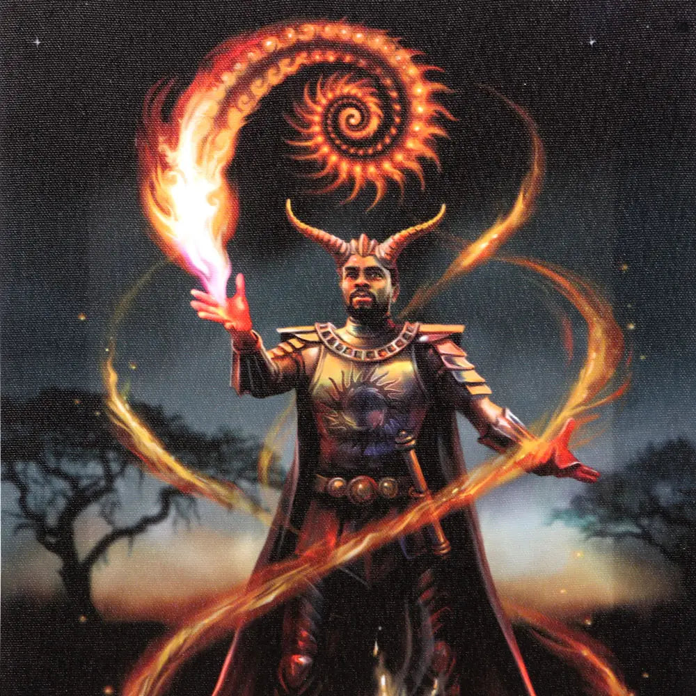 Fire Element Wizard - Anne Stokes Canvas