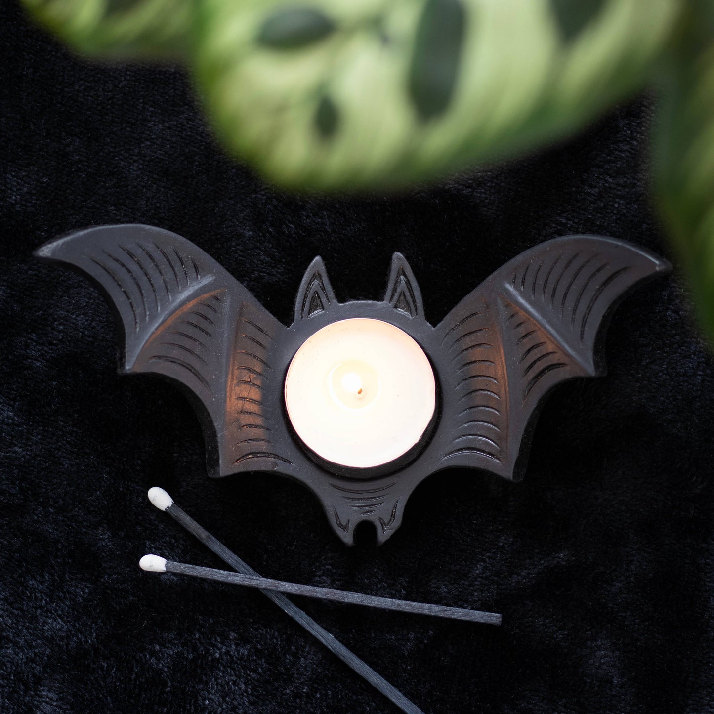 Gothic Bat Theelichtkaarshouder