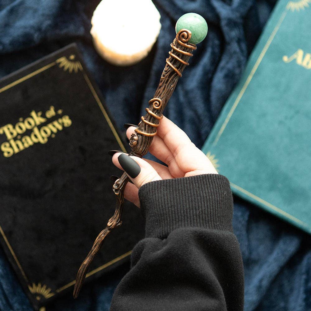 Groene Aventurijn Kristallen Staf