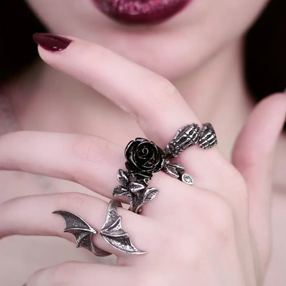 Alchemy - Wild Black Rose Ring