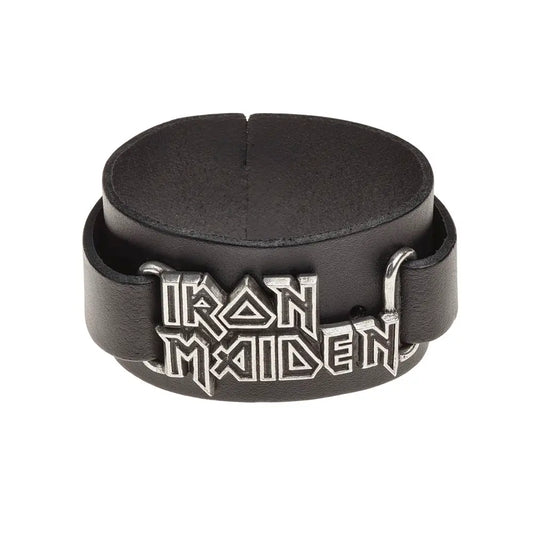 Iron Maiden - Logo - Leren Armband - Alchemy