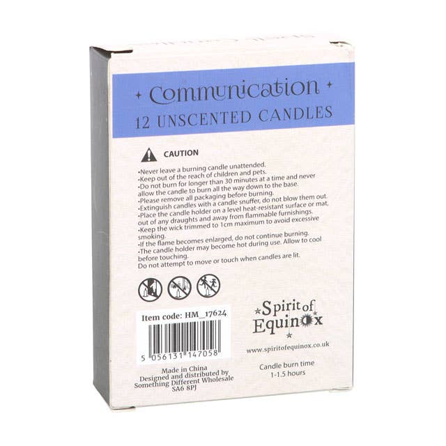 Blue Communication Magic Spell-kaarsen (set van 12)