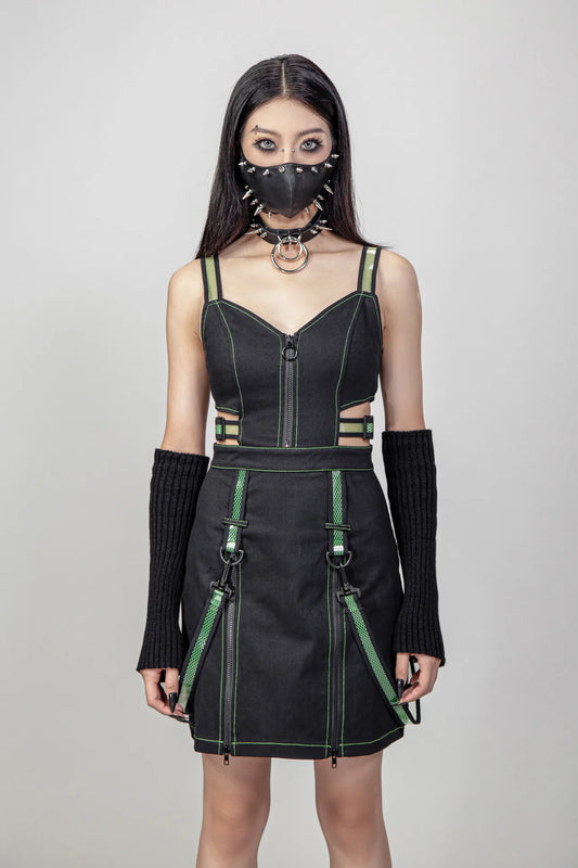 Cyber Doll Green Jurk