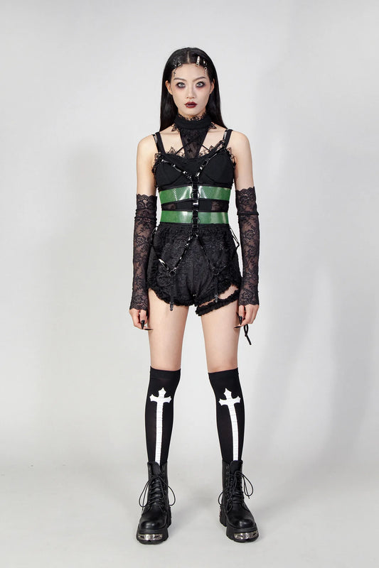 Kinky Cat Harnas Green