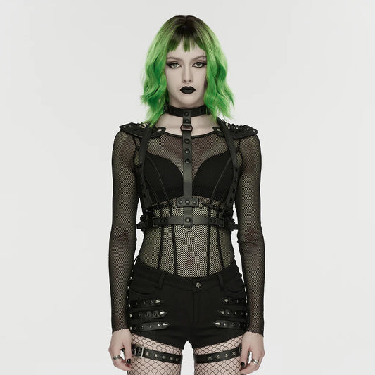 Punk Rave - Necromancer Vertebrae - Spine Harness Groen