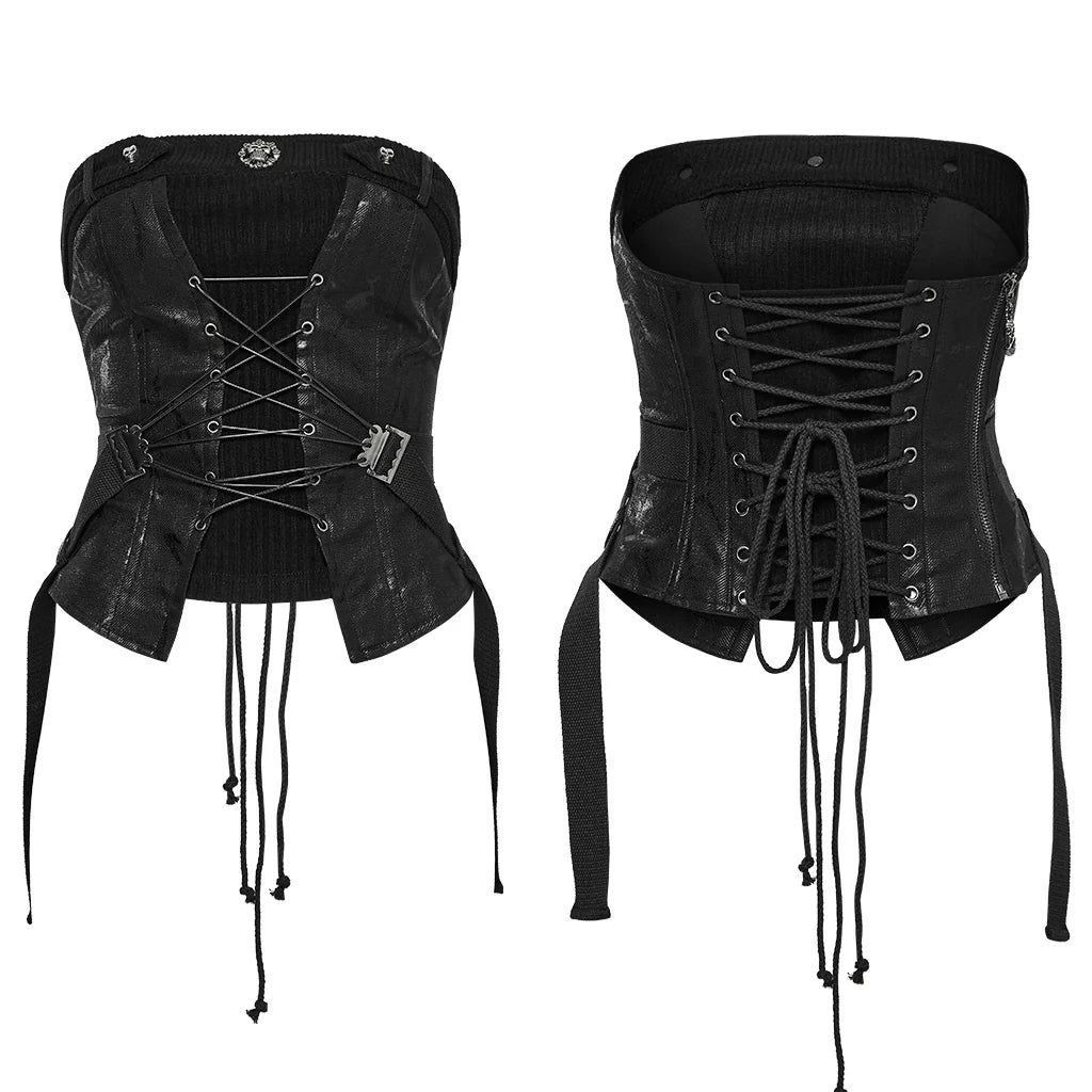 Snake Skin Tube Corset Top
