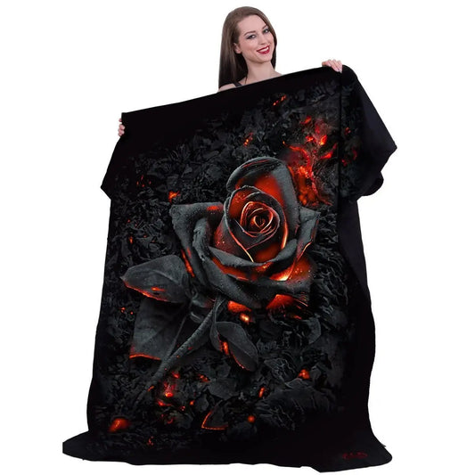 Burnt Rose Fleecedeken