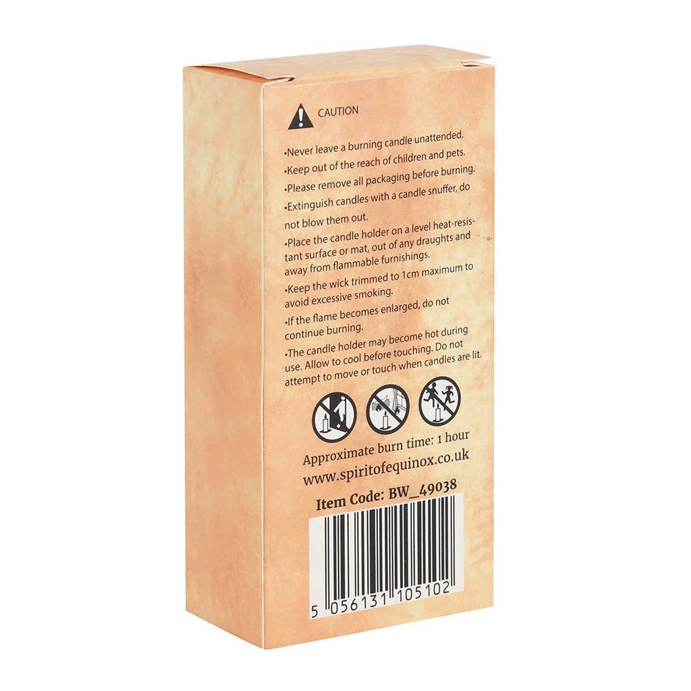 Magische spreukkaarsen van bruine bijenwas (Set van 6)
