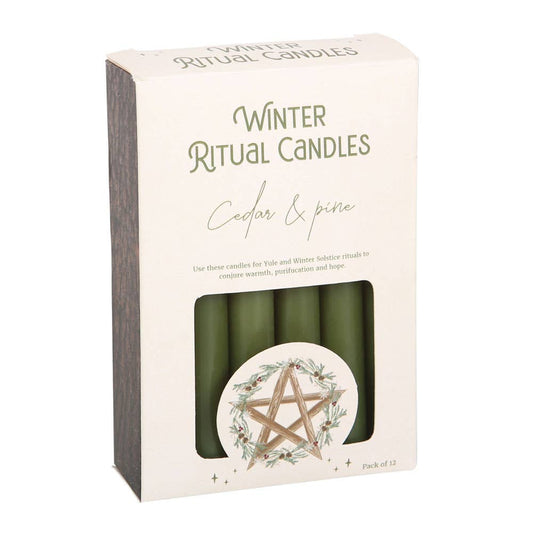 Cedar & Pine Winter Ritual Magic Spell-kaarsen