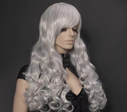 Dolly White Pruik met Ponytails