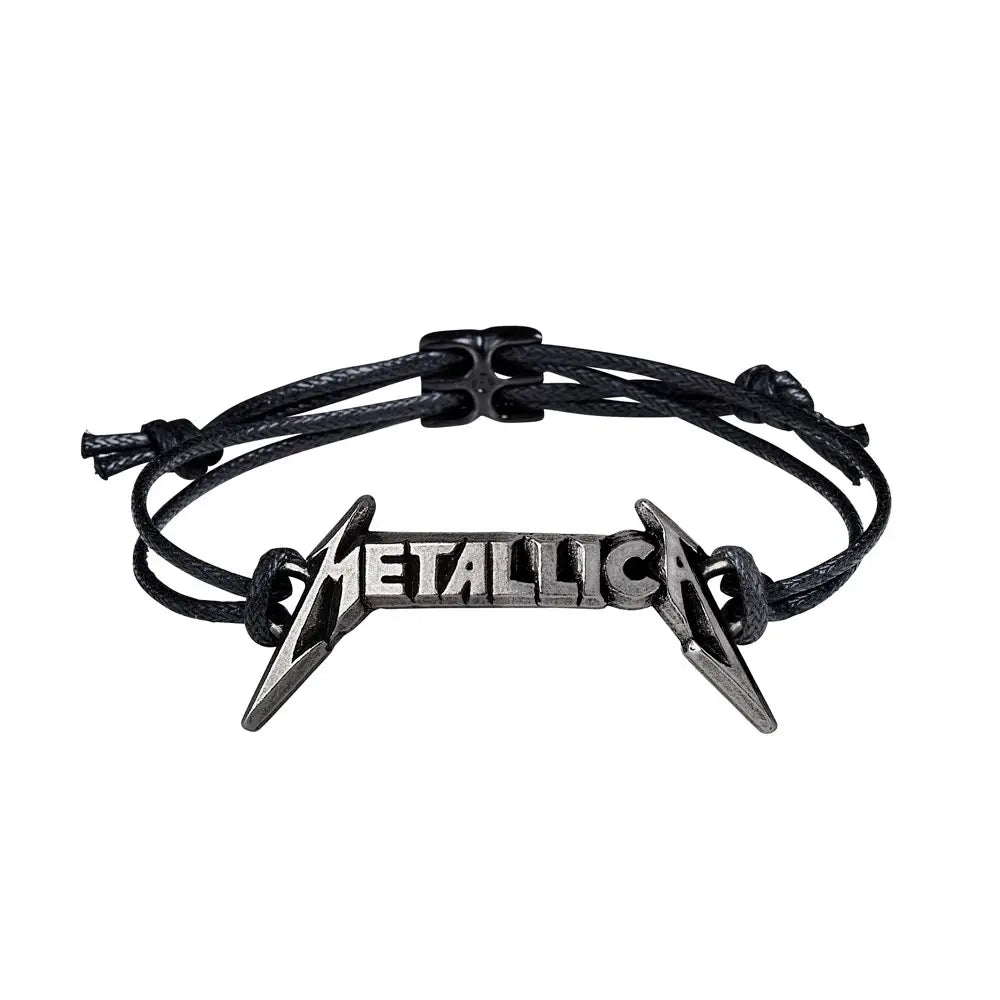 Metallica - Classic Logo - Leren Armband - Alchemy