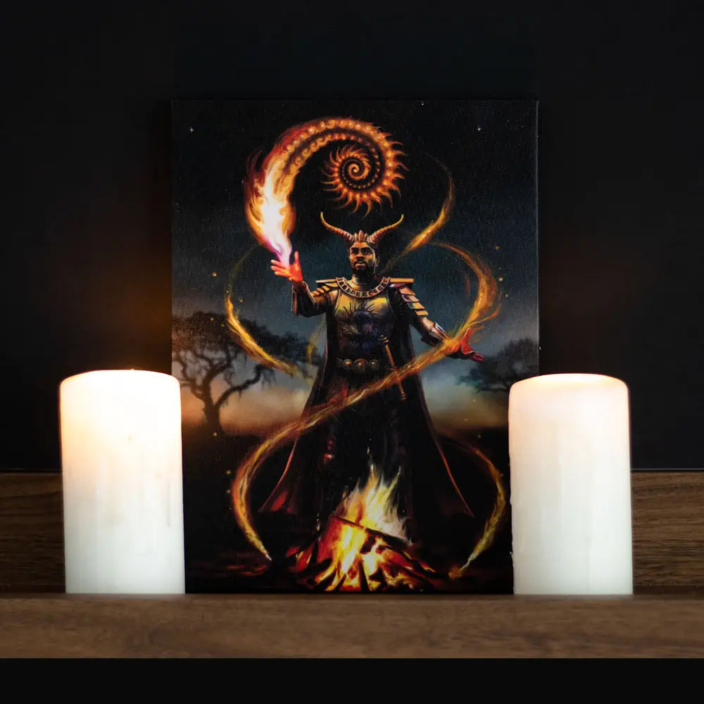 Fire Element Wizard - Anne Stokes Canvas