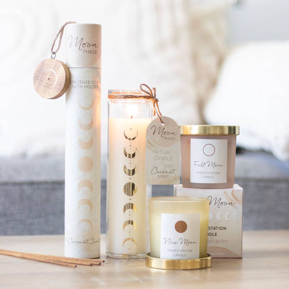 Moon Phase Coconut Tube-kaars