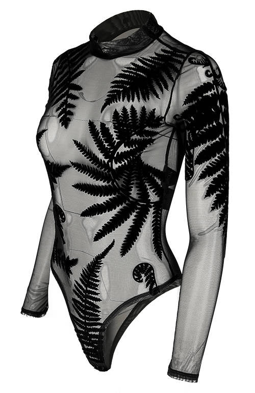 Forest Witch Mesh Fern Bodysuit