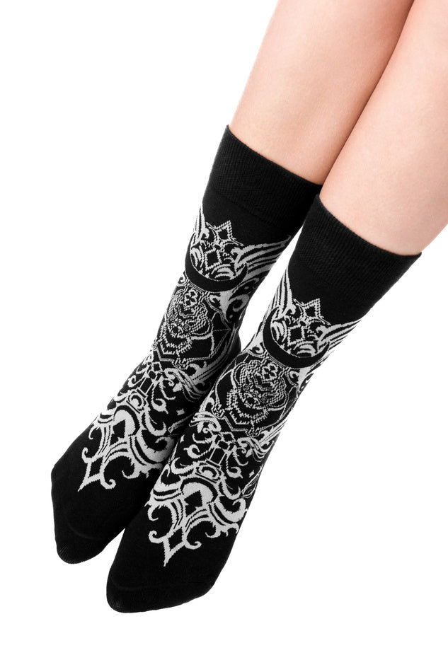 Bat Baroque Jacquard Sokken