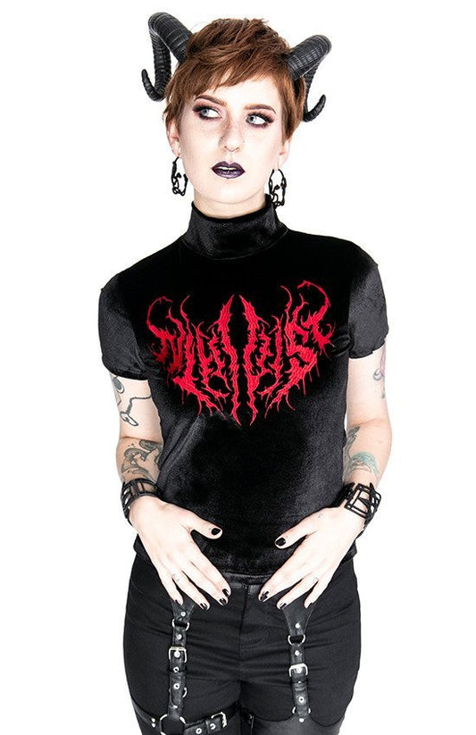 Black Metal Velvet Nihilist Top
