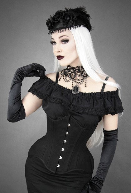 WH Cotton Hourglass Underbust Corset