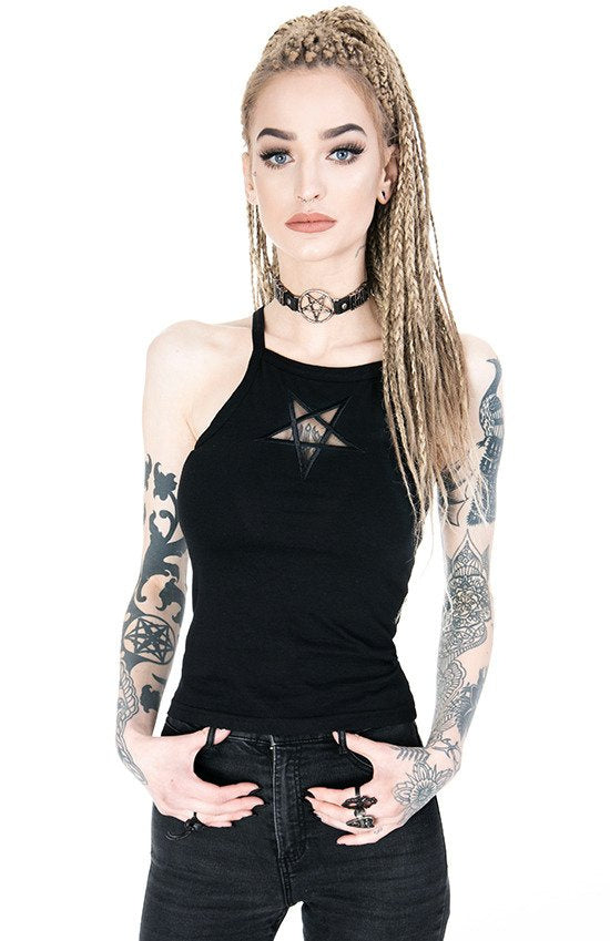 Pentagram Mesh Top