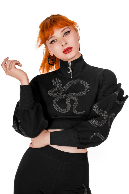 Cathedral Snake Crop Sweater/Trui
