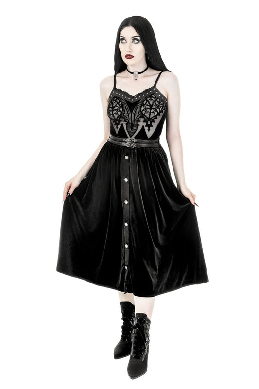 Velvet Crypt Midi Rok