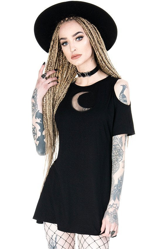 Mesh Moonn Crescent Jurk