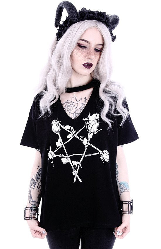 Rose Pentagram V-neck
