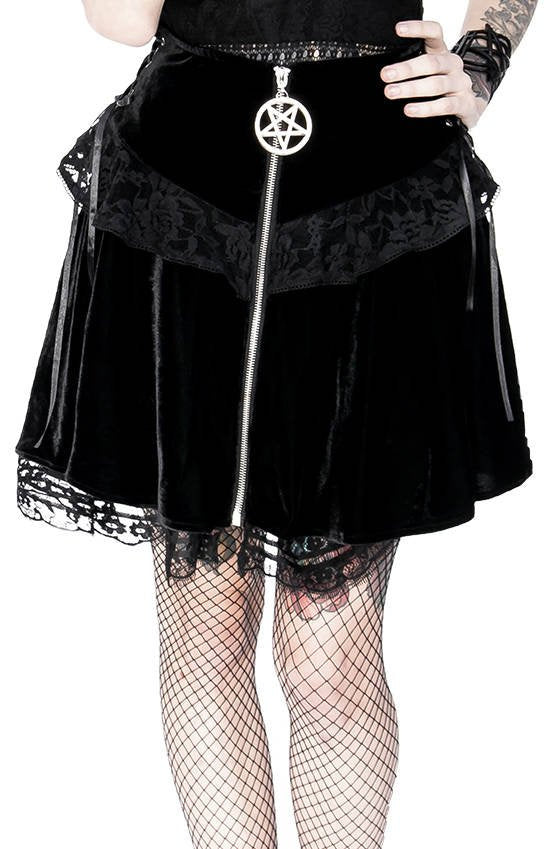 Lace Up Pentagram Mini Rok