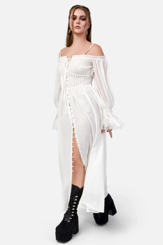 Night Calling Ivory Maxi Jurk