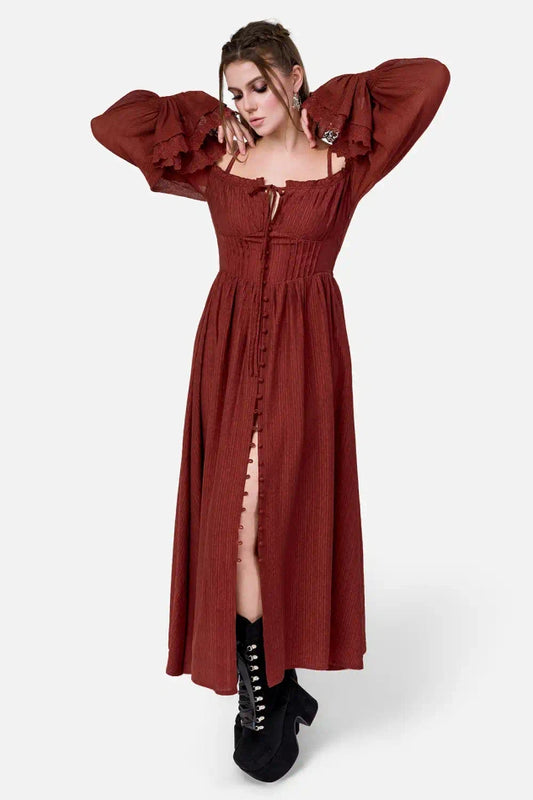 Night Calling Rosewood Maxi Jurk