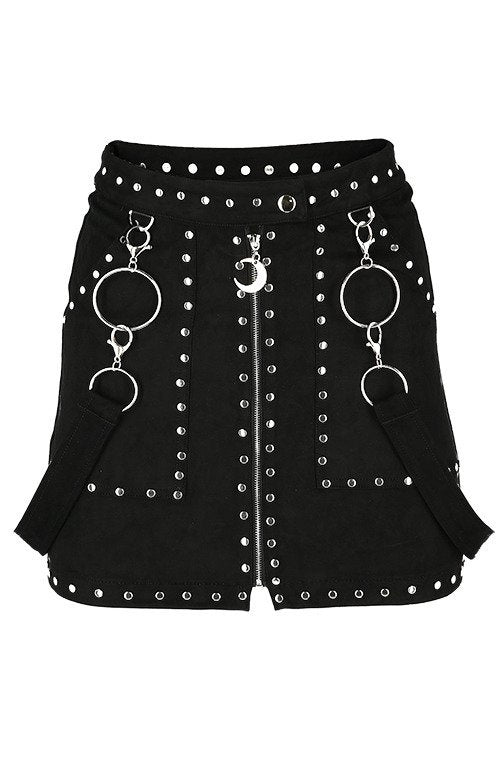 Studded Suede Rok