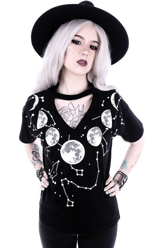 Moon Phases V-neck