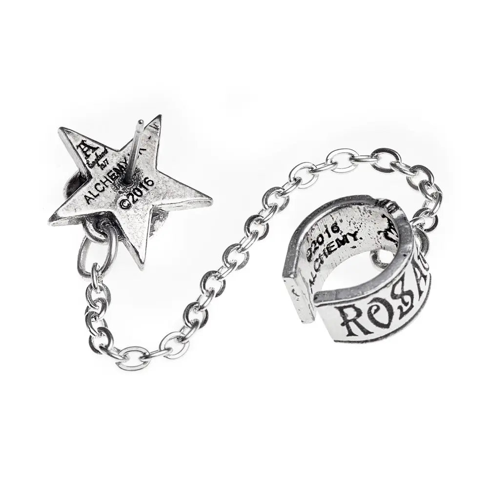 Alchemy - Rosa Nocta (Manchet Stud Oorbel)