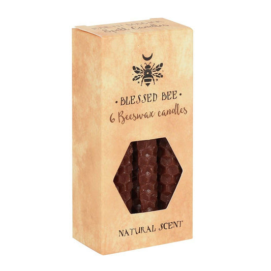 Magische spreukkaarsen van bruine bijenwas (Set van 6)