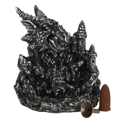 Silver Dragon Backflow Incense brander met verlichting