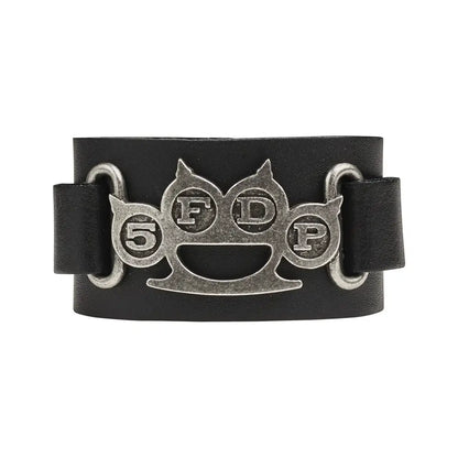 5FDP - Knuckle Duster - Leren Armband - Alchemy