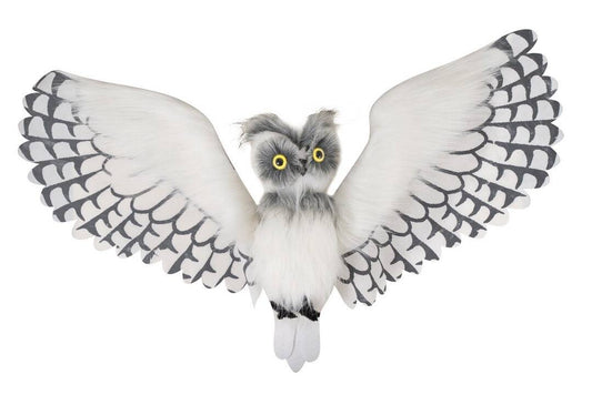 Witte Gevederde Uil (100cm)