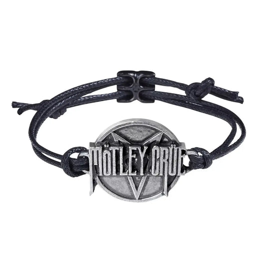 Motley Crue - Pentagram Logo - Leren Armband - Alchemy