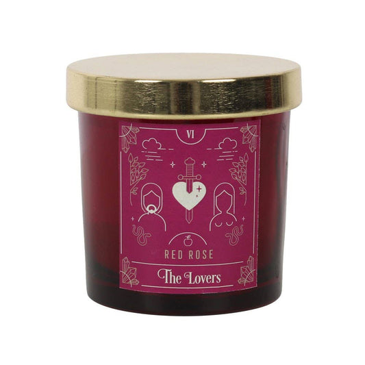 The Lovers - Red Rose Tarot Kaars