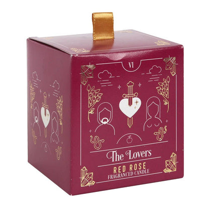 The Lovers - Red Rose Tarot Kaars
