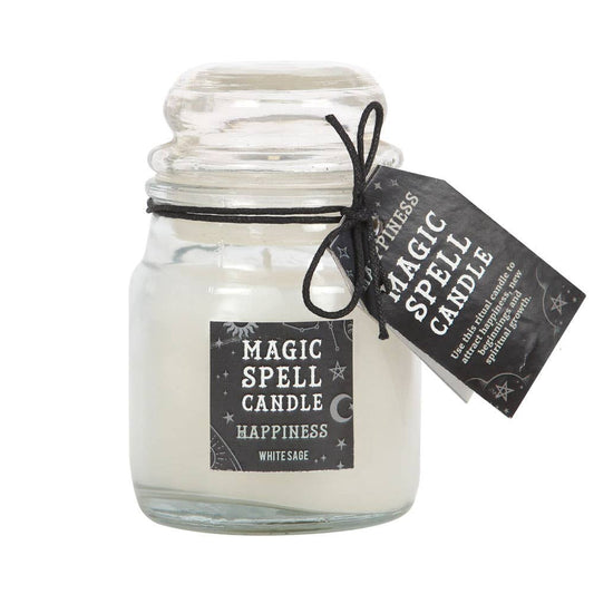White Sage 'Happiness' Magic Spell mini-kaarsenpot