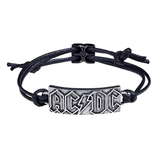 AC/DC - Lightning Logo - Leren Armband - Alchemy