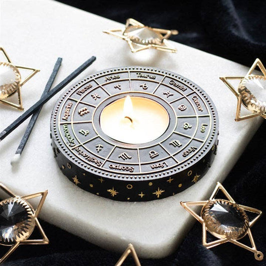 Astrology Wheel Zodiac theelichthouder