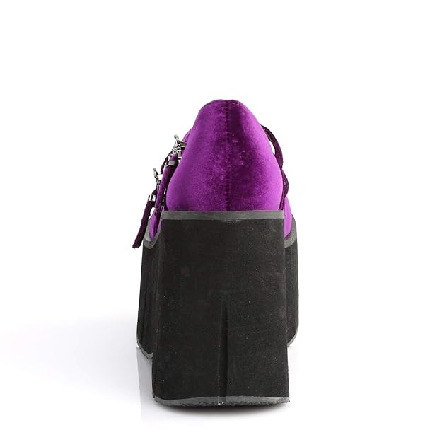 Demonia - Kera-10 -  Purple Mary-Jane Wedges - Mt. 41