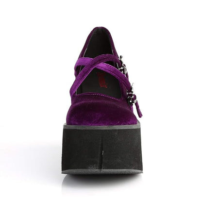 Demonia - Kera-10 -  Purple Mary-Jane Wedges - Mt. 41