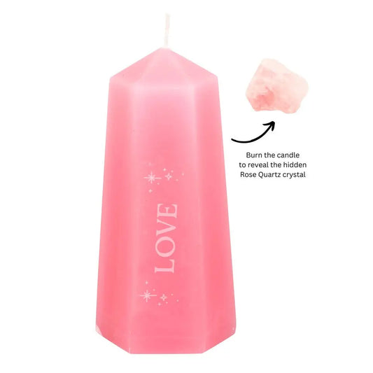 Love Crystal met ruwe rozenkwarts